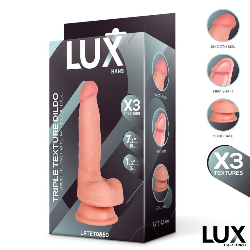 Hans Triple Density Dildo with Balls 7.2