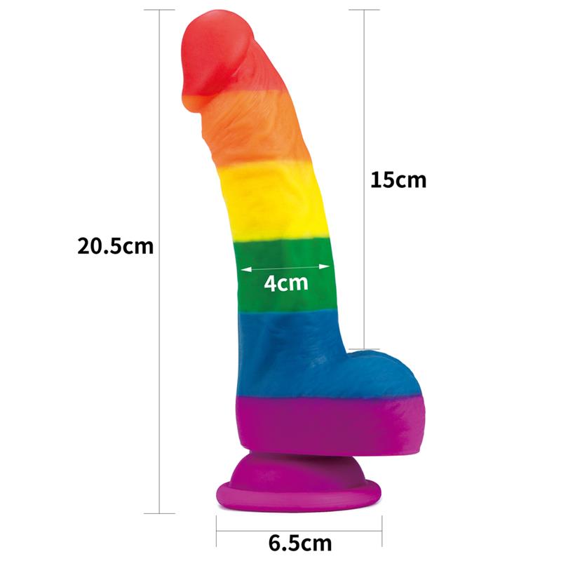 Dildo Prider 8 Liquid Silicone LGBT