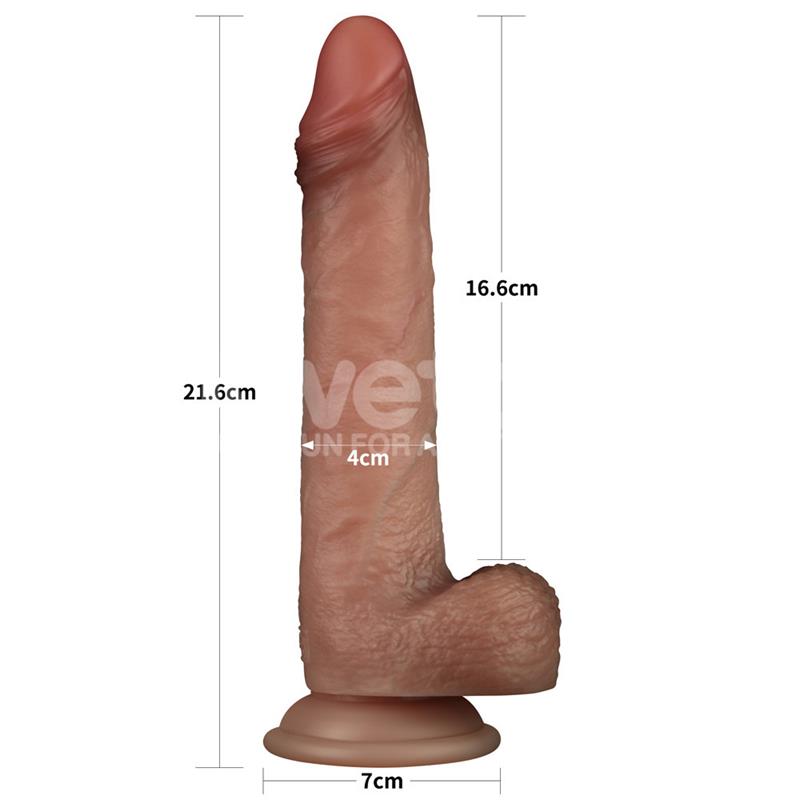 Sliding Pro Dildo Sliding Skin Dual Layer 8.5