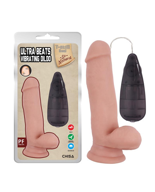 Realistic Vibrating Dildo Ultra Beats 6.8