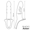 Strap-On with Hollow Dildo Premium Silicone Size S Black