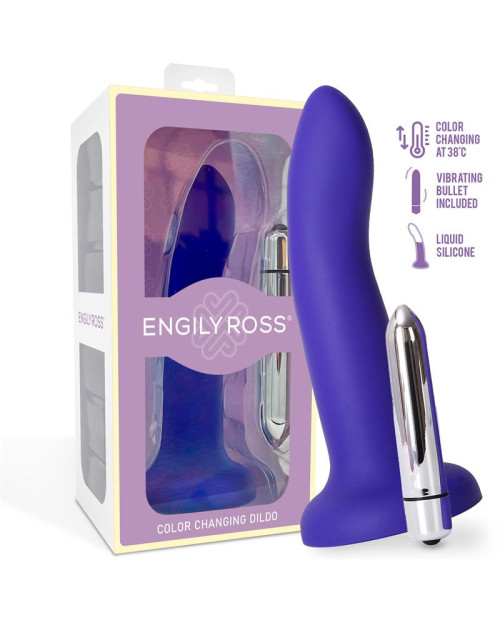 Color-Changing Dildo Purple to Pink Size S 14 cm