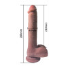 Dildo with Vibration, Thrusting and heating 28 cm