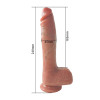 Dildo with Vibration, Thrusting and heating 24 cm