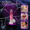 Double-layer Dildo with Vibration, thrusting and heating 21.5 cm
