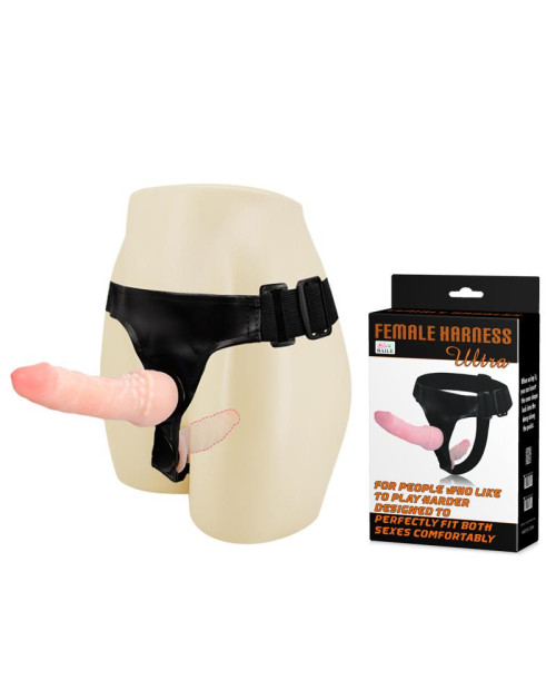 Double Ultra Penetration Strap-On Flesh