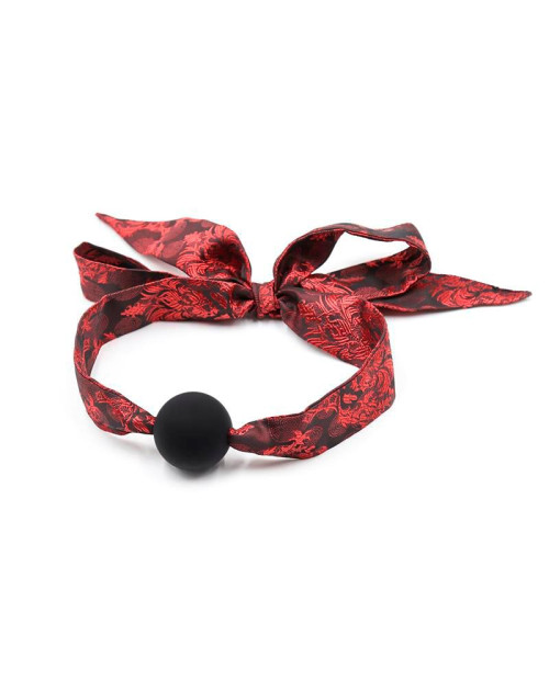 Silicone Ball Gag Red/Black