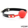 Silicone Ball Gag with Padlock Red