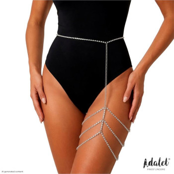 Lydia Rhinestone Garter Silver One Size