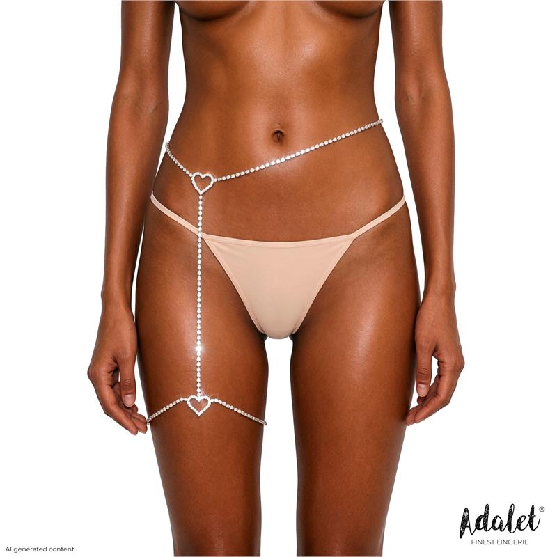 Chiara Rhinestone Garter Silver One Size