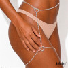 Chiara Rhinestone Garter Silver One Size