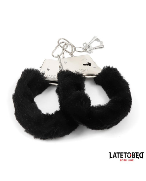 Furry Metal Cuff Black