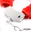 Fur Ankle Cuffs Red