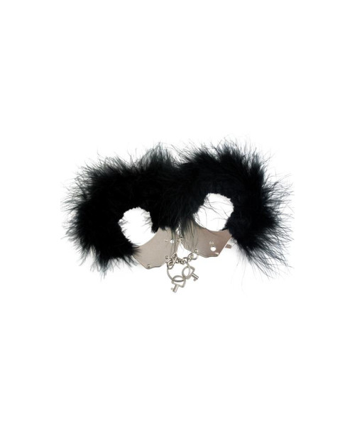Cuffs Metal and Feathers Black