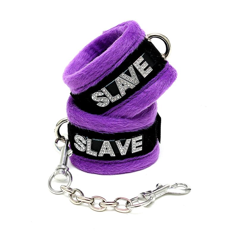Handcuffs and Eyemask Purple