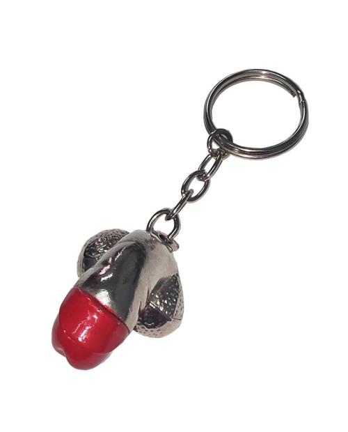 penis-shaped metal keychain