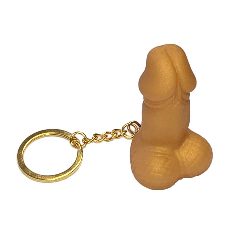 Penis-Shaped Whistle Keychain Gold