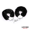 3 Pieces Set Mask, Handcuffs and Feathers Black