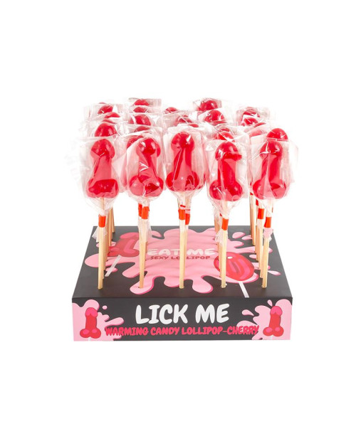 Display Cherry Lollipops Spicy Warming Effect 40 pcs