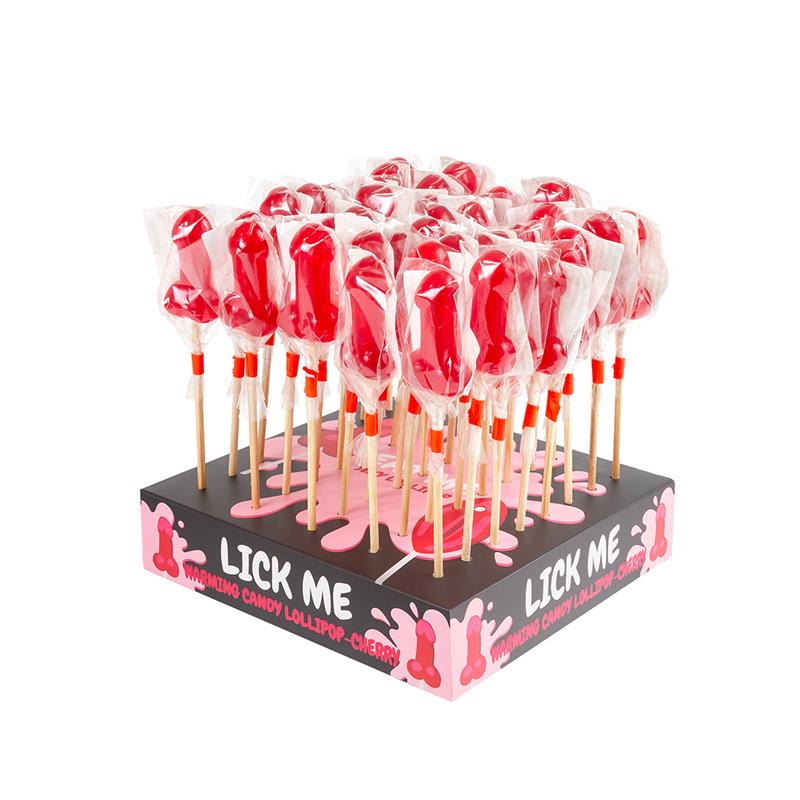 Display Cherry Lollipops Spicy Warming Effect 40 pcs