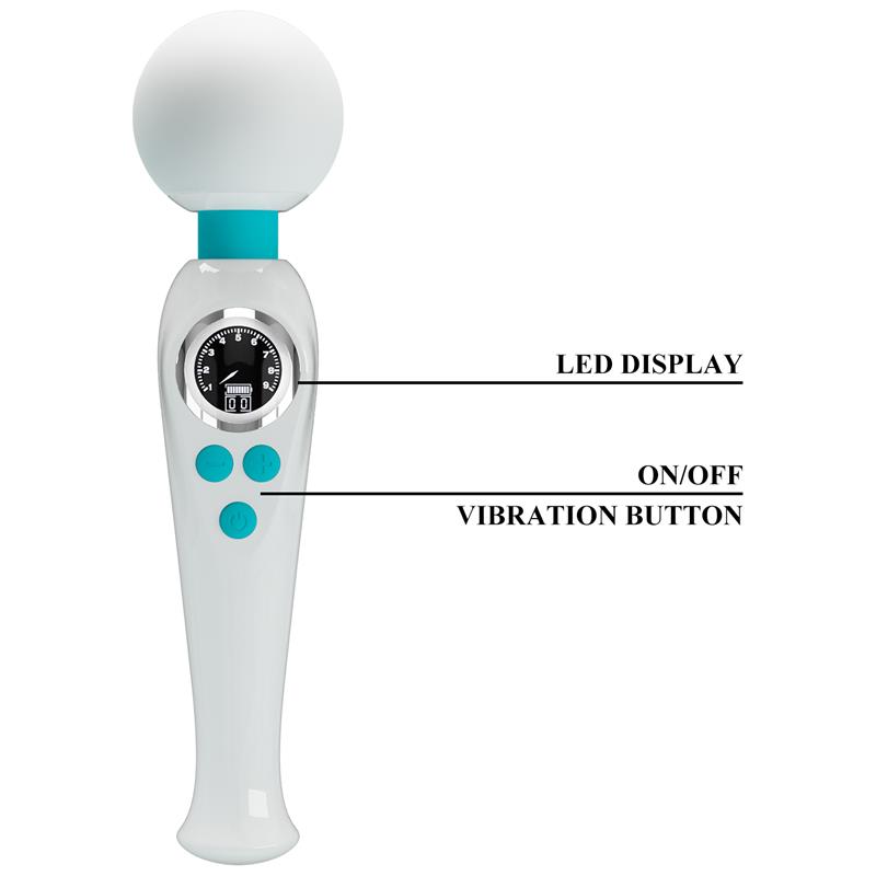 Skyler Massager Wand with Digital Screen White