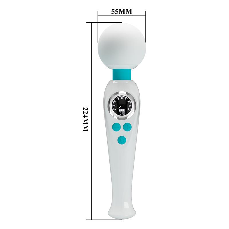 Skyler Massager Wand with Digital Screen White
