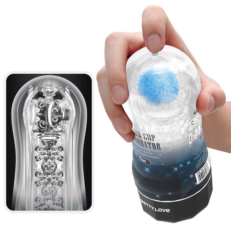 Planet Ball-Rolling Masturbator Cup Blue