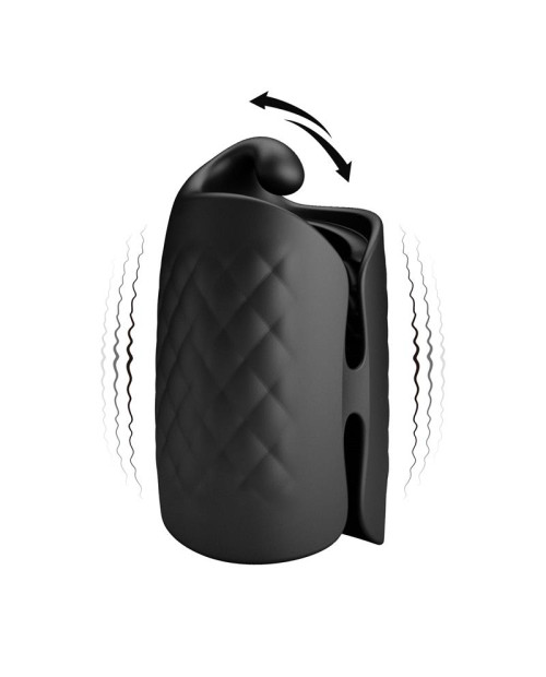 Black Glans Trainer Vibrating Male Masturbator
