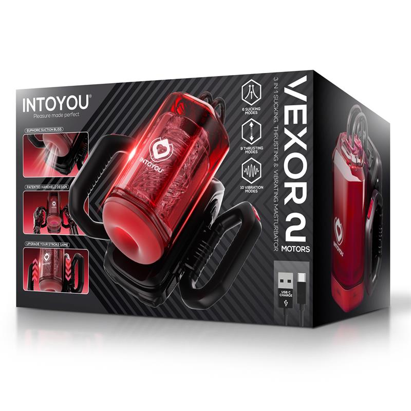 Vexor 3 in 1 Male Masturbator Sucking, Thrusting and Vibrator USB-C