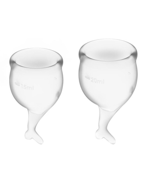 Feel Secure Menstrual Cup Transparent Pack of 2