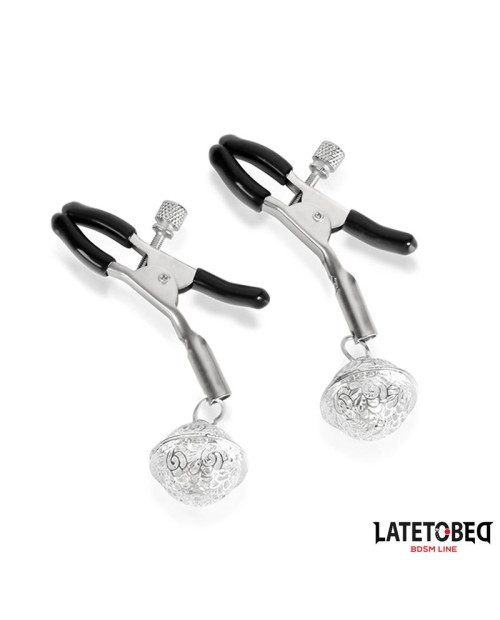 Nipple Clamps with Bell Silver and Black