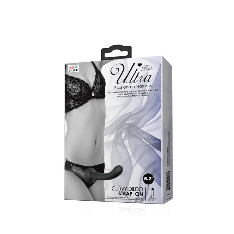 Strap-on with Silicone Dildo Black