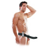 Strap-On with Vibrating Hollow Dildo 8 Black