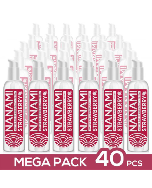 Pack de 40 Water Based Lubricant Strawberry 150 ml