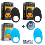 Pack 3+1 Ringo Silicone Vibrating Ring with App