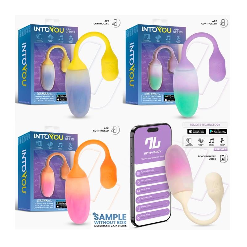 Pack 3+1 NexEgg Vibe Vibrating Egg Double Layer Silicone App