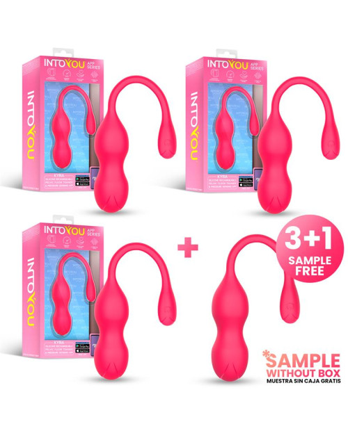 Pack 3+1 Kyra Pelvic Trainer Pressure Sensing Pink and APP