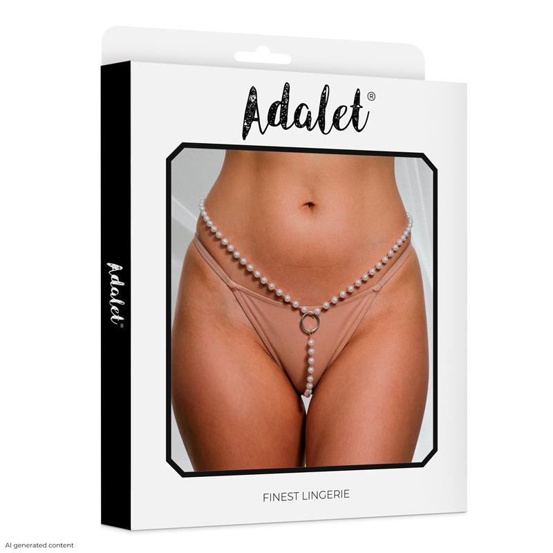 Danna Pearl Thong White One Size