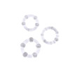 Beaded Cock Rings-Clear