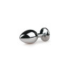 Metal Butt Plug No. 2 - Silver/Clear