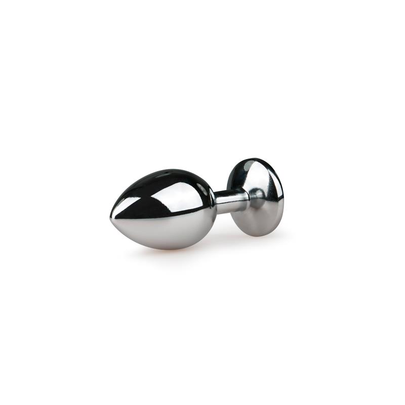 Metal Butt Plug No. 2 - Silver/Clear