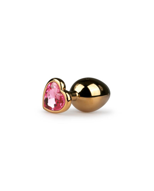 Metal Anal Plug No. 7 - Gold / Pink