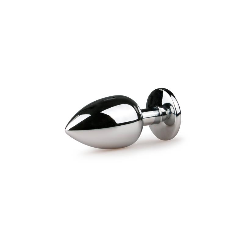 Metal Butt Plug No. 6 - Silver/Clear