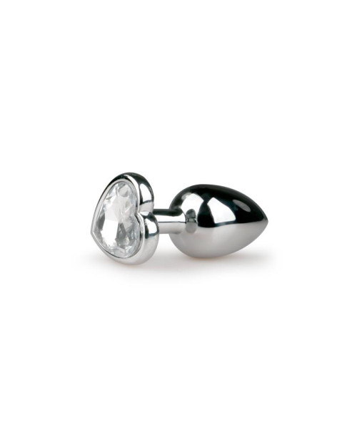 Metal Butt Plug No. 2 - Silver/Clear