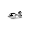 Metal Butt Plug No. 2 - Silver/Clear