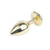 Golden Butt Plug with Blue Jewel