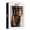 Lily Bra, Thong, Garter Belt, and Leopard Print Garters Set