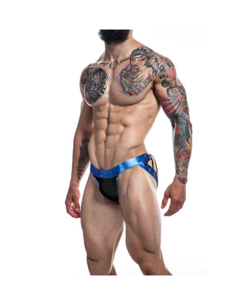 C4M14 Desire Jockstrap Blue Leatherette