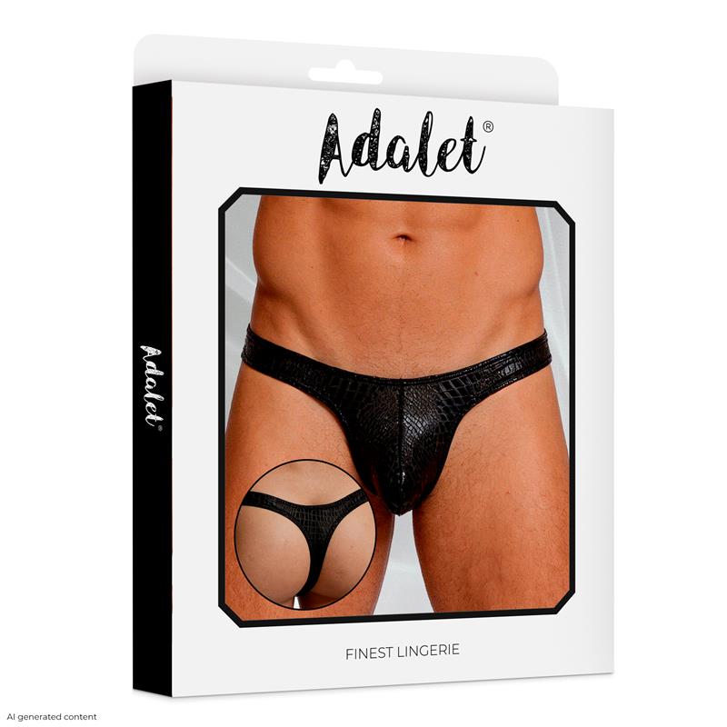 Aldo Thong Snakeskin Pattern Black