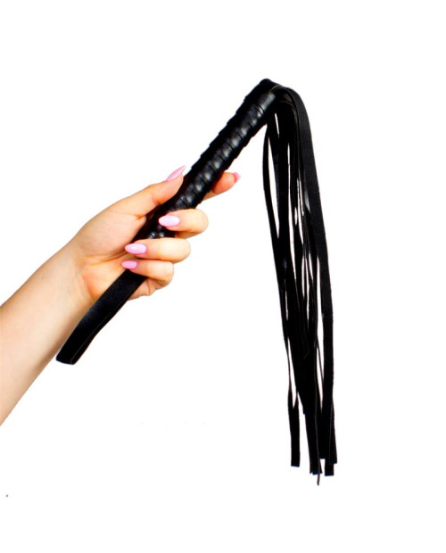 Leather Flogger 45 cm Black